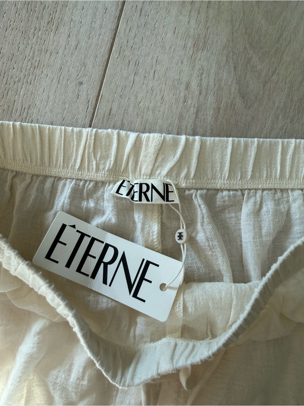 NWT ETERNE Willow Pant in Cream (100% Cotton) - Size Small - Picture 9 of 12